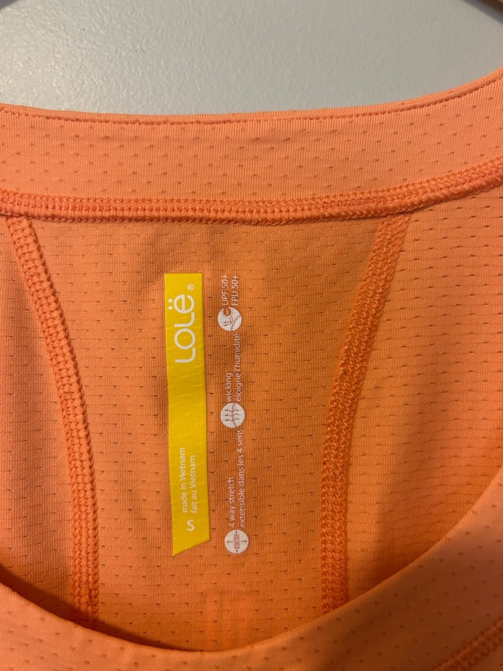 Lole Peach Short Sleeve Scoop Neck Athletic Tee - Picture 4 of 4